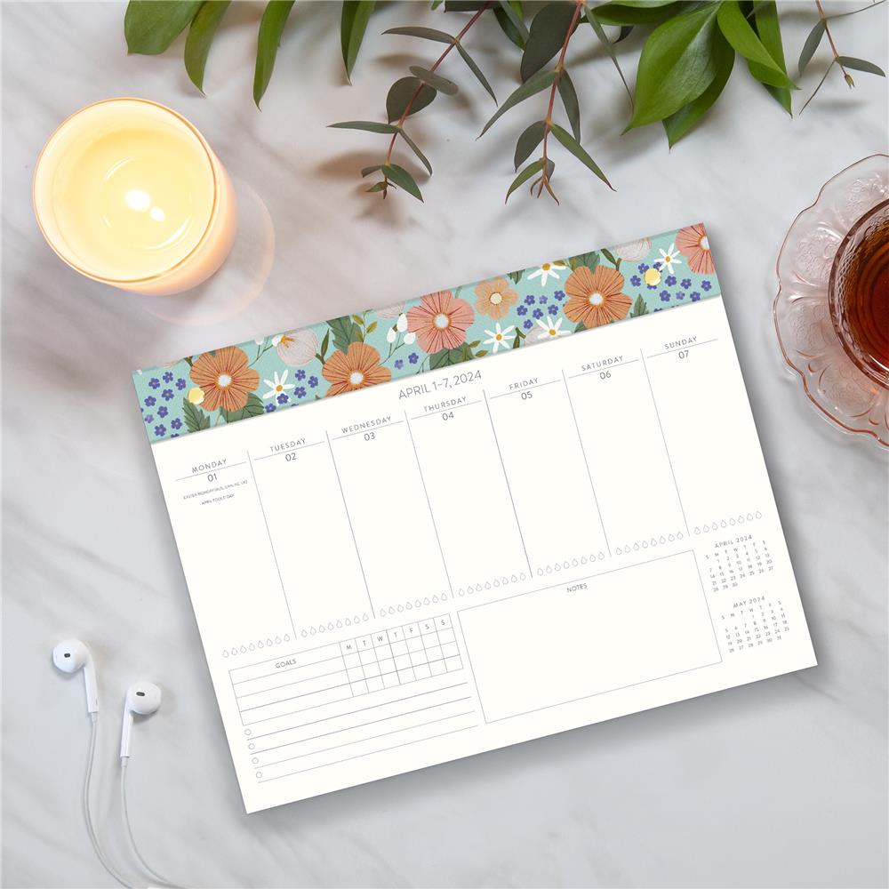 Bella Flora 2024 Weekly Desk Pad Calendar - Online Exclusive product image