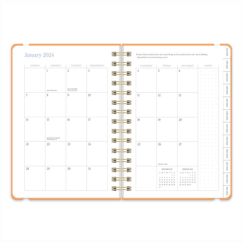 Floral Flow Self Care 2024 Planner Engagement Calendar - Online Exclusive product image