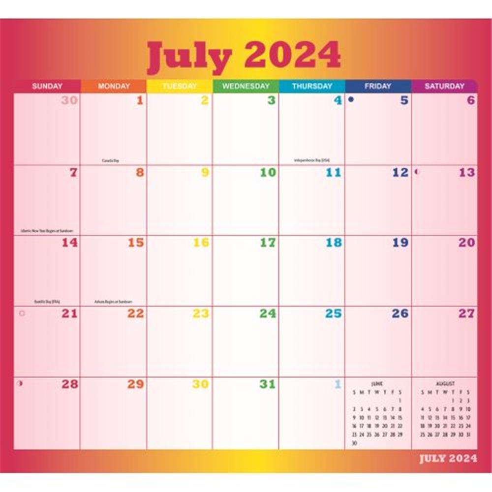 Rainbow Jumbo Magic Grip Wall Calendar product image