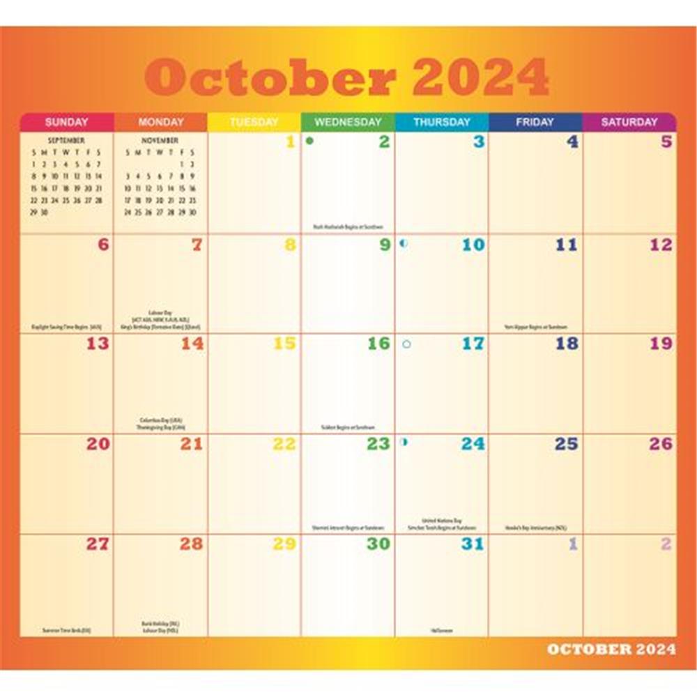 Rainbow Jumbo Magic Grip Wall Calendar product image