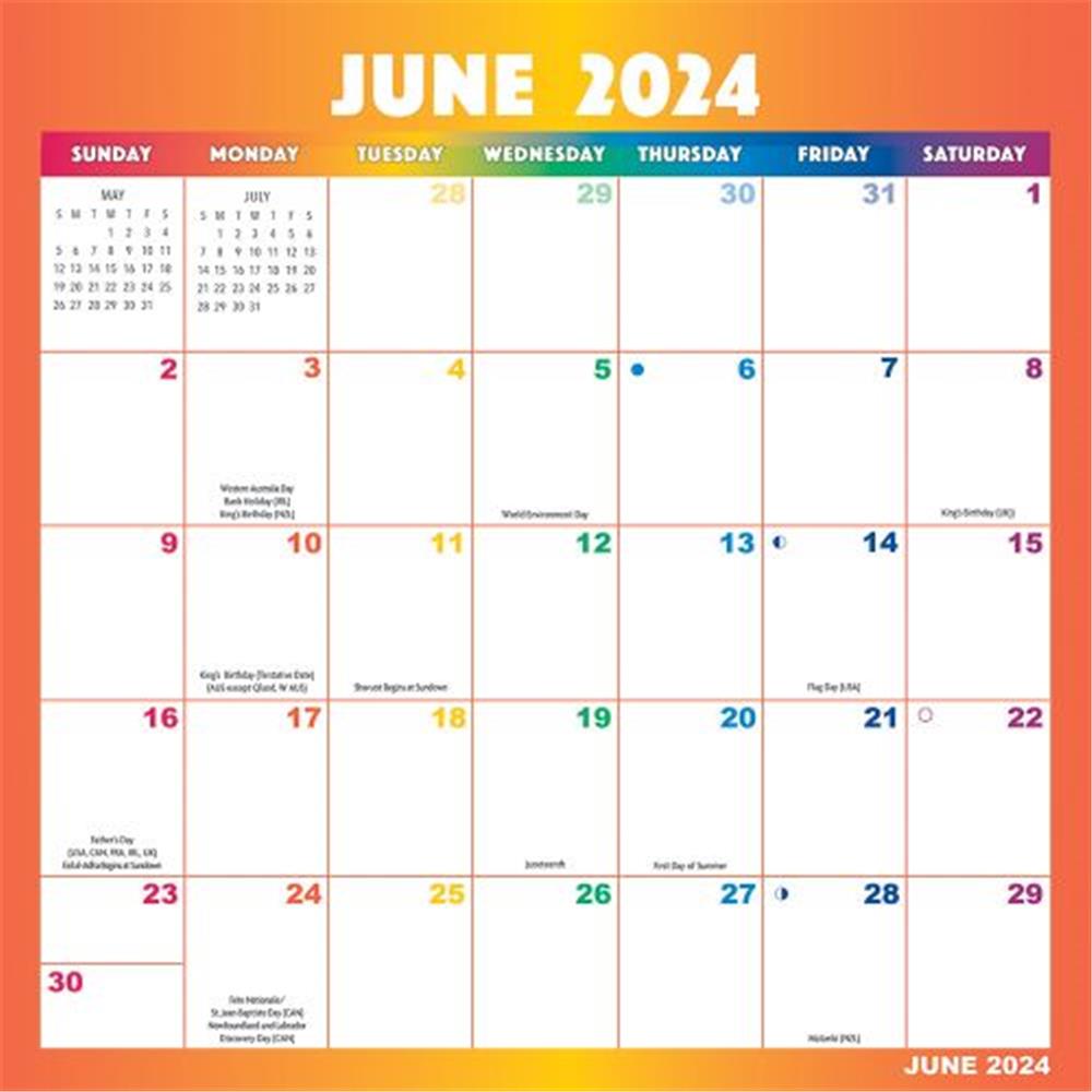 Rainbow 2024 Magic Grip Mini Calendar product image