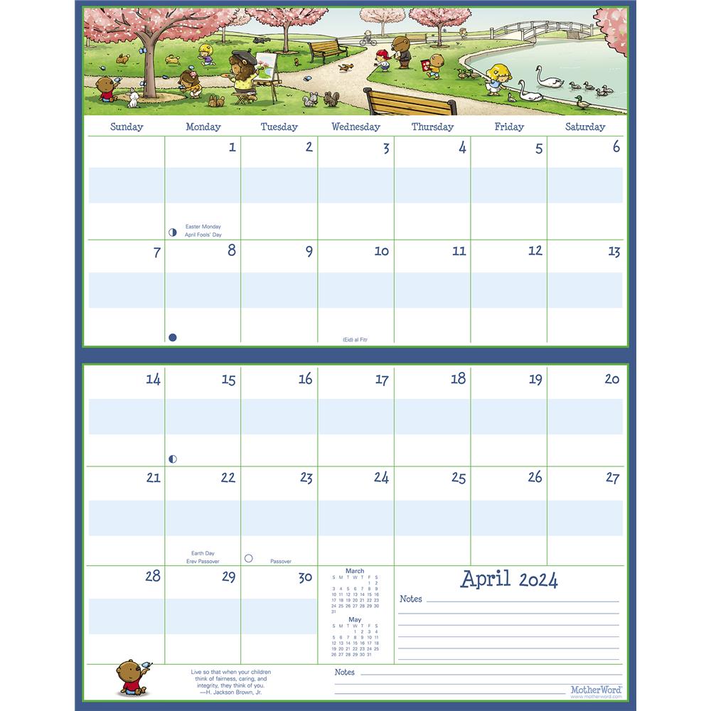 Motherword 2024 Magnetic Fridge Wall Calendar product image