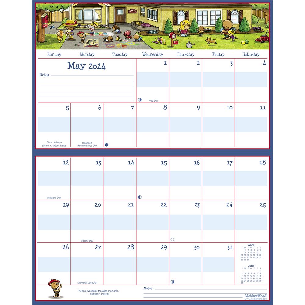 Motherword 2024 Magnetic Fridge Wall Calendar product image