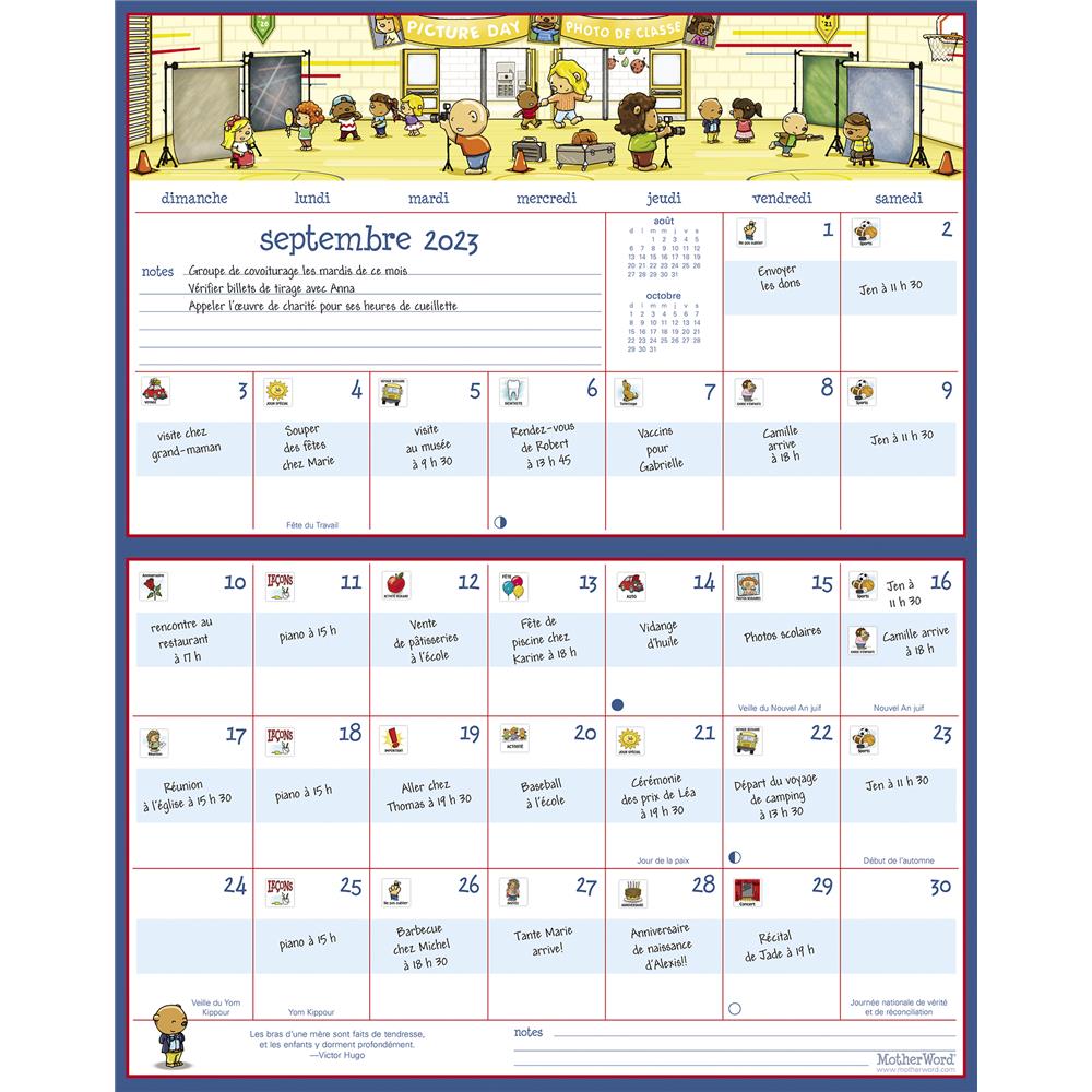 Motherword 2024 Magnetic Fridge Wall Calendar (French) product image