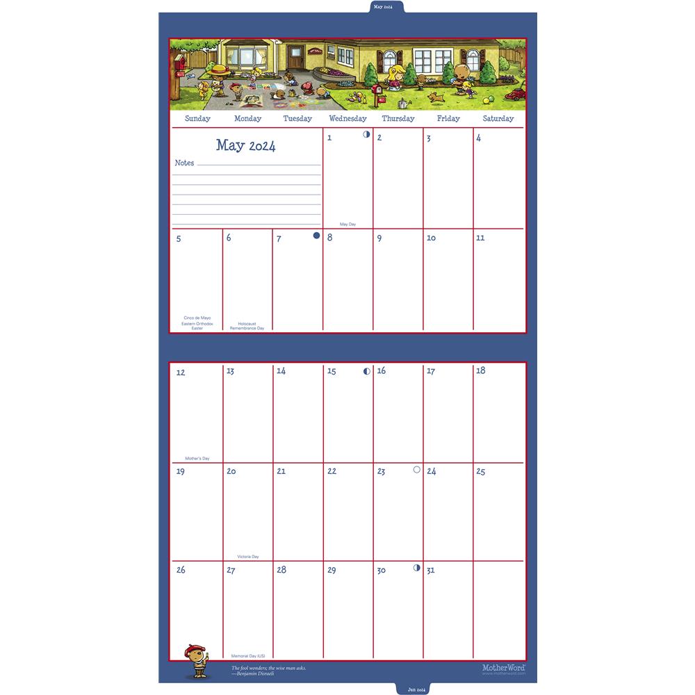 Motherword 2024 Tabbed Wall Calendar product image