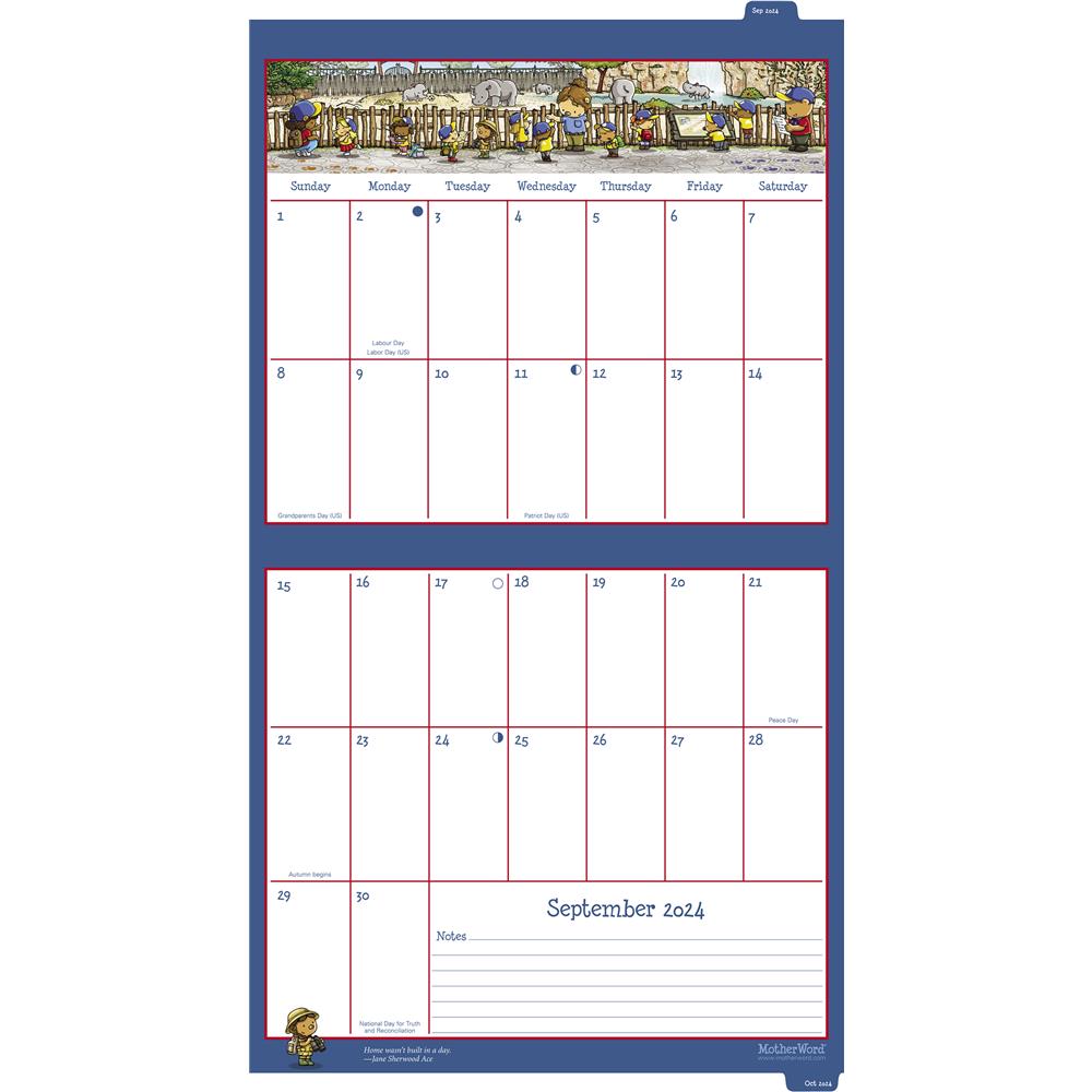 Motherword 2024 Tabbed Wall Calendar product image