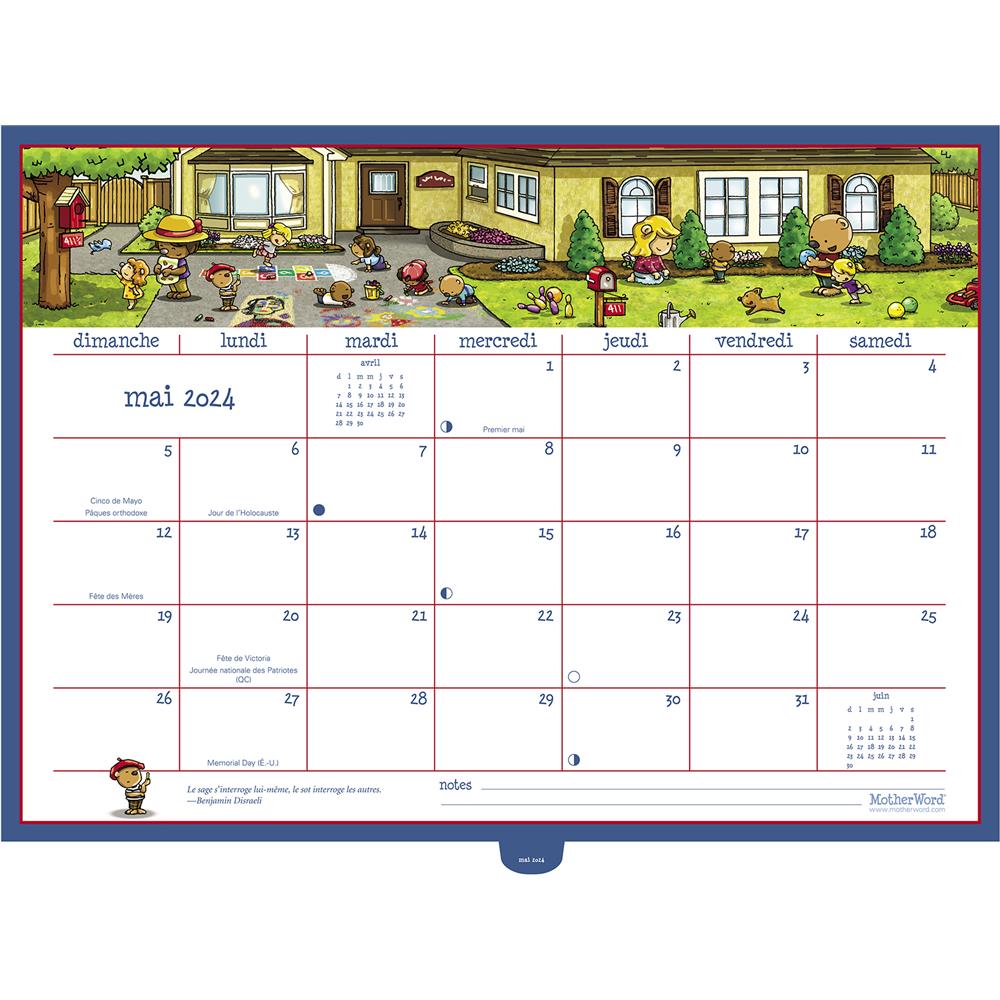 Motherword 2024 Deluxe Wall Calendar (French) product image