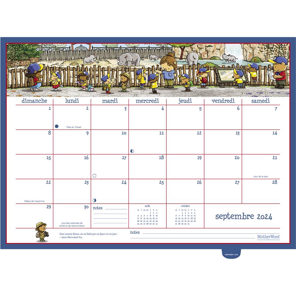 Motherword 2024 Deluxe Wall Calendar (French) product image