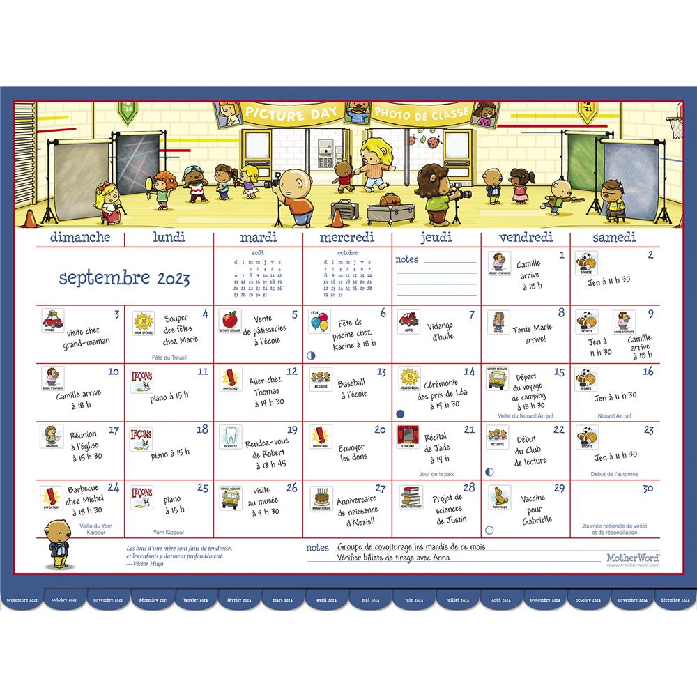 Motherword 2024 Deluxe Wall Calendar (French) product image