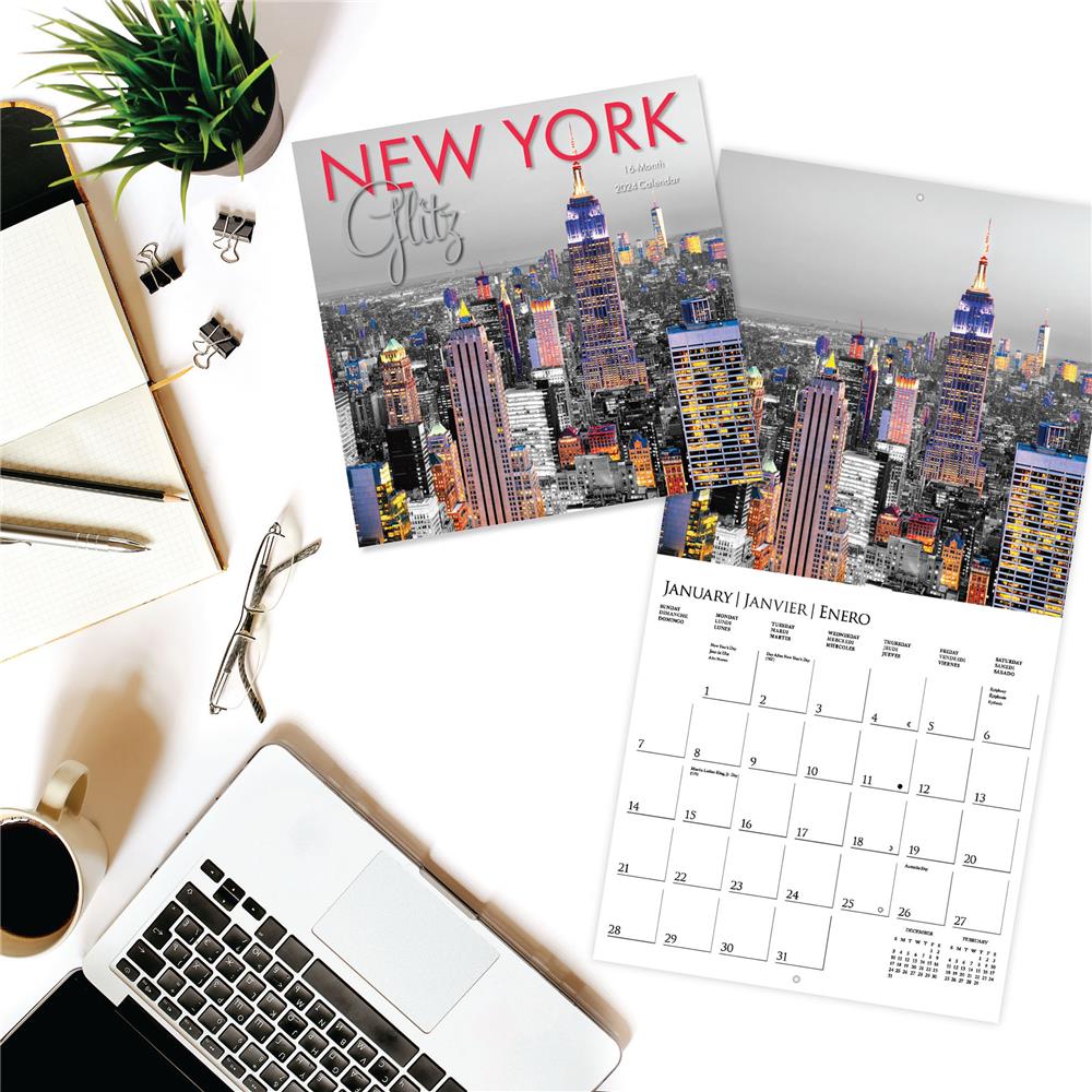 New York Glitz 2024 Wall Calendar product image