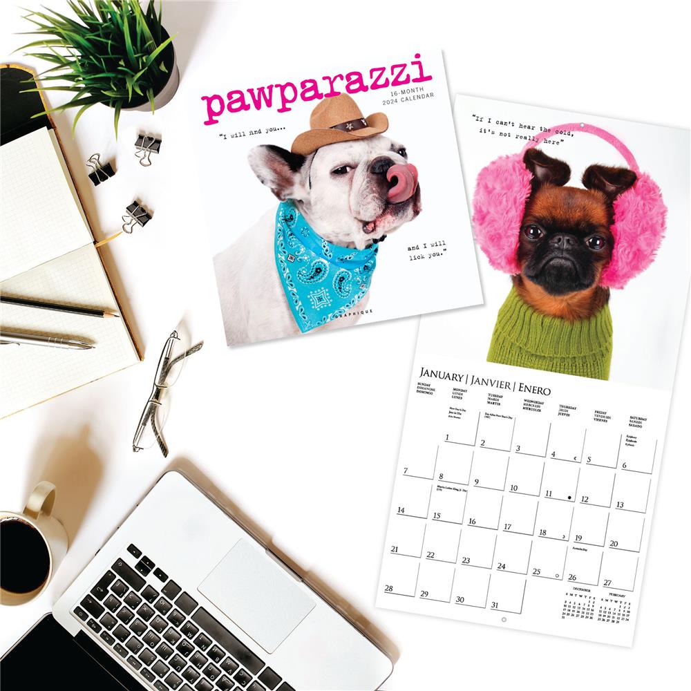 Pawparazzi 2024 Wall Calendar product image