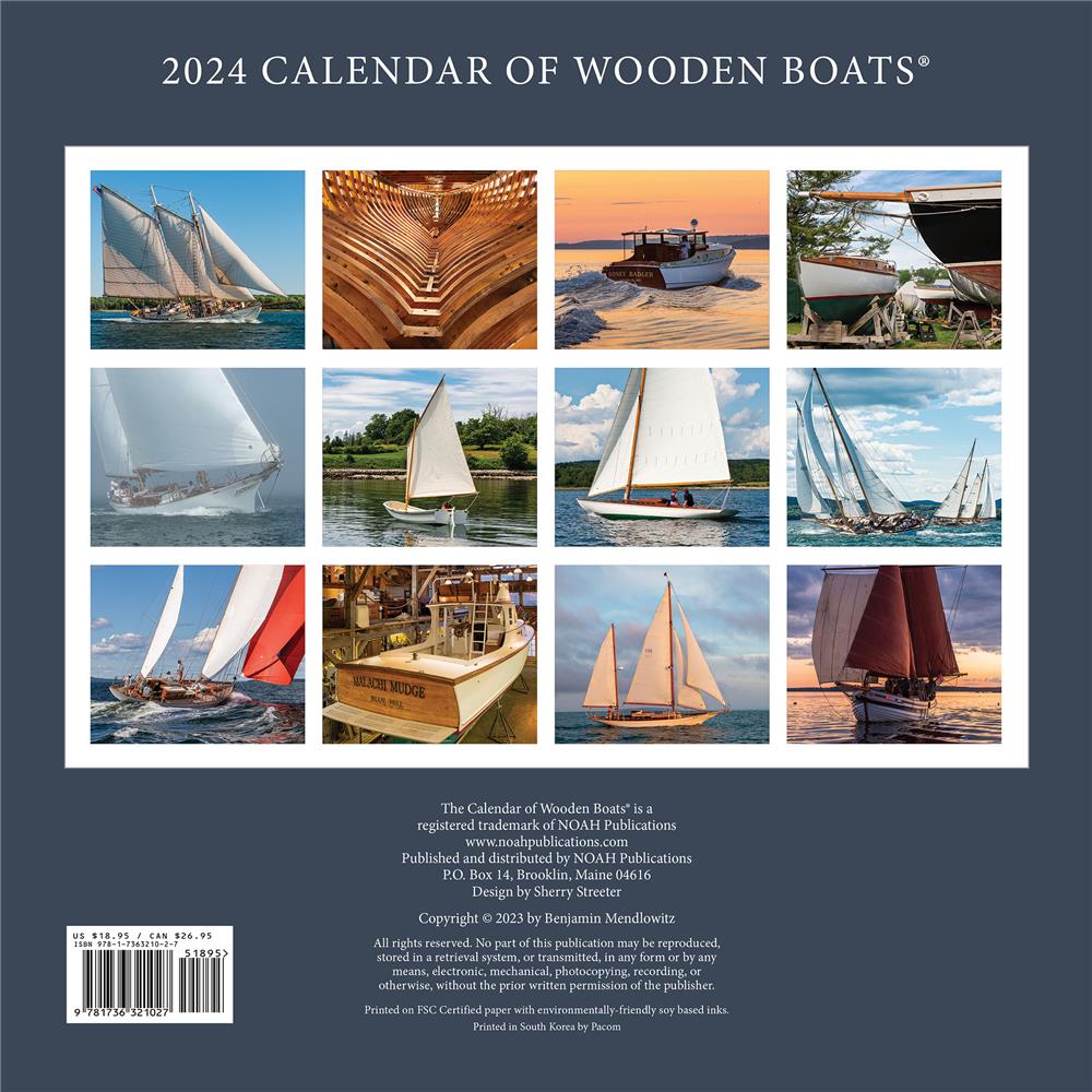 Wooden Boats 2024 Wall Calendar product image