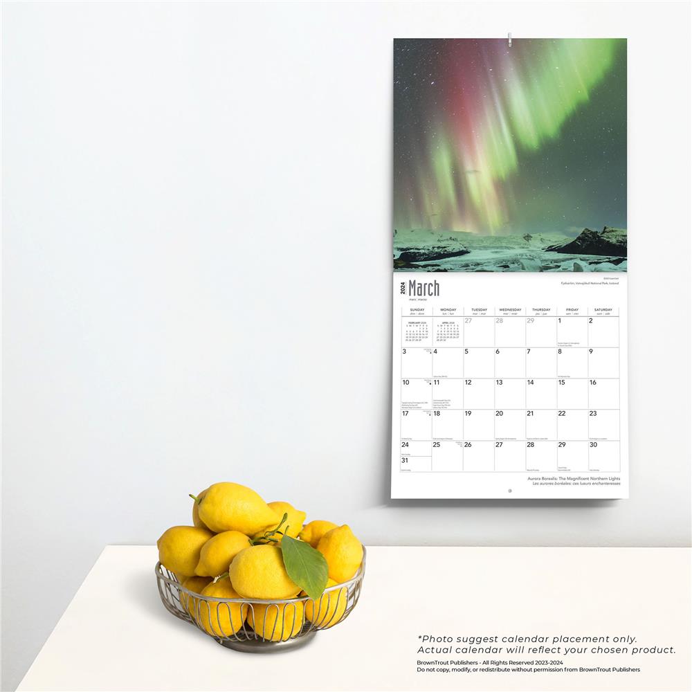 Aurora Borealis 2024 Bilingual Wall Calendar - Online Exclusive