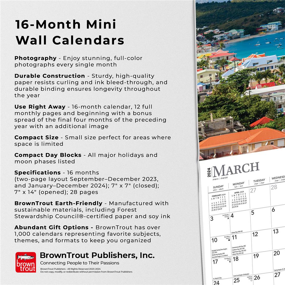 Caribbean 2024 Mini Calendar - Online Exclusive