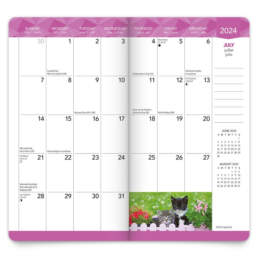 Kitten Cuddles 2024 2 yr Pocket Planner Calendar