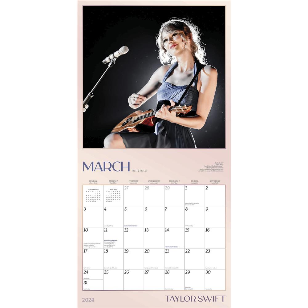 Taylor Swift 2024 Wall Calendar