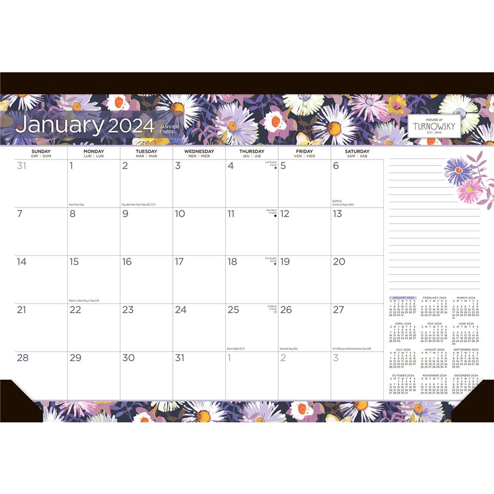 Turnowsky House of Abstract Allure 2024 Desk Pad Calendar