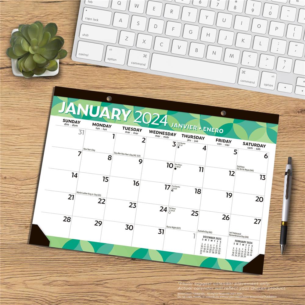 Large Print 2024 Desk Pad Calendar