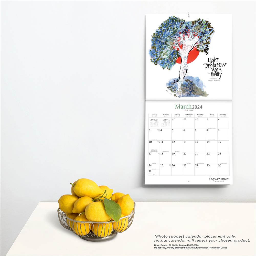 Live with Intention 2024 Wall Calendar