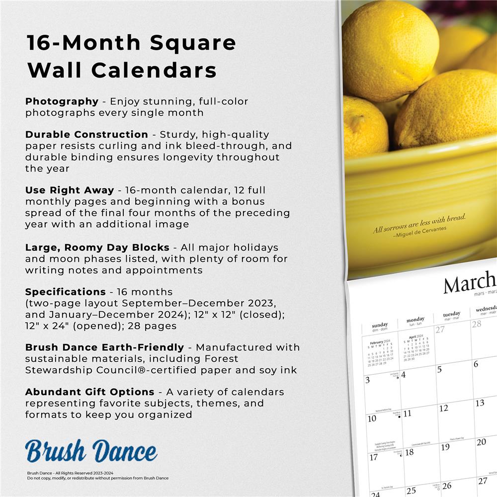 Mindful Eating 2024 Wall Calendar