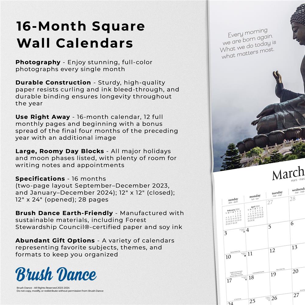 Timeless Buddha 2024 Wall Calendar