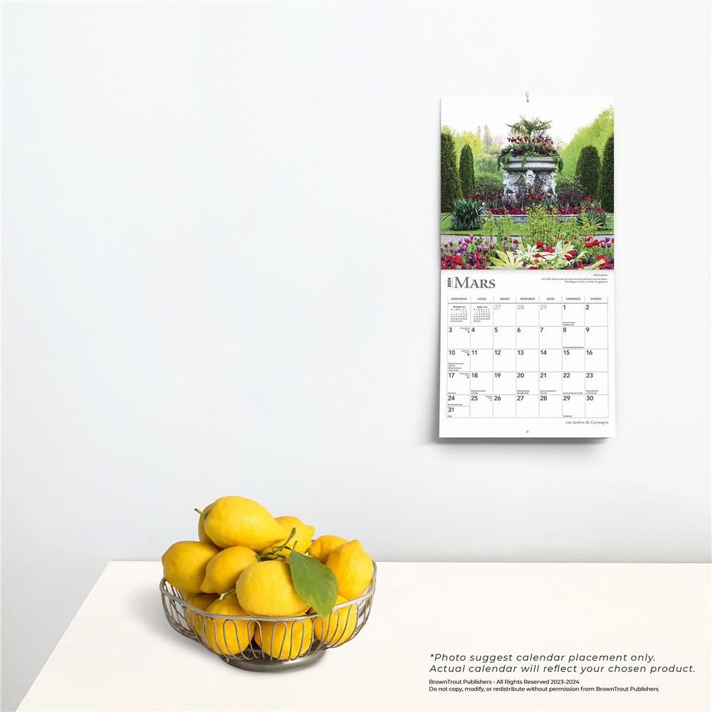 Les Jardins de Campagne 2024 Mini Calendar (French)