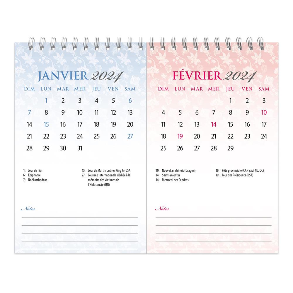 Motifs 2024 Easel Calendar (French)