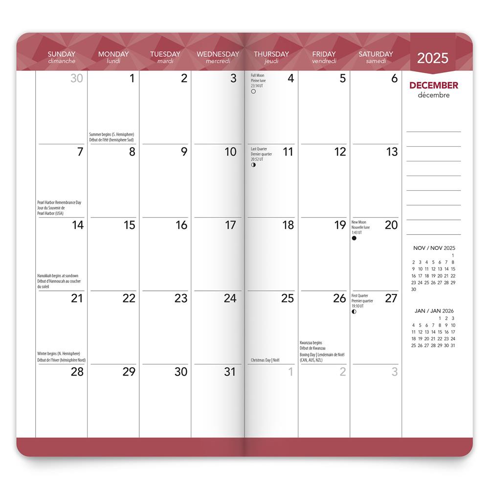 Rich Ribbons 2024 2 yr Bilingual Pocket Planner Calendar - Online Exclusive