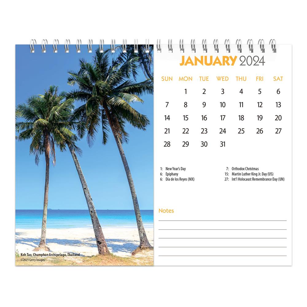 Beaches 2024 Easel Calendar - Online Exclusive