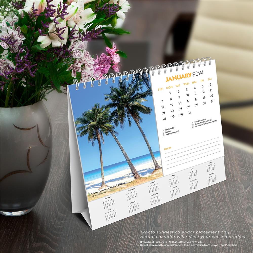 Beaches 2024 Easel Calendar - Online Exclusive