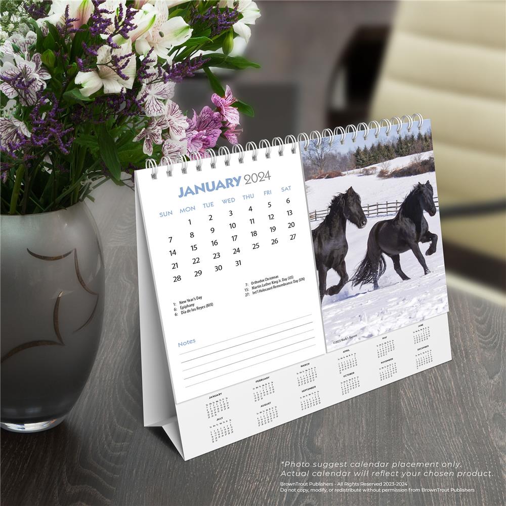 Horse Lovers 2024 Easel Calendar - Online Exclusive