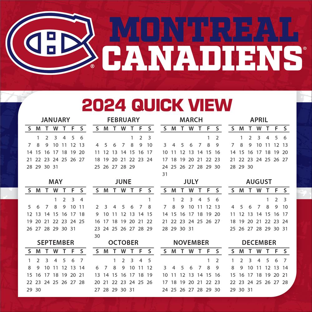 NHL Montreal Canadiens 2024 Box Calendar