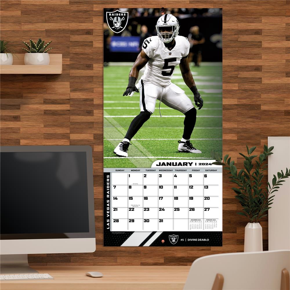 9798350600599 NFL Las Vegas Raiders 2024 Wall Calendar The Lang