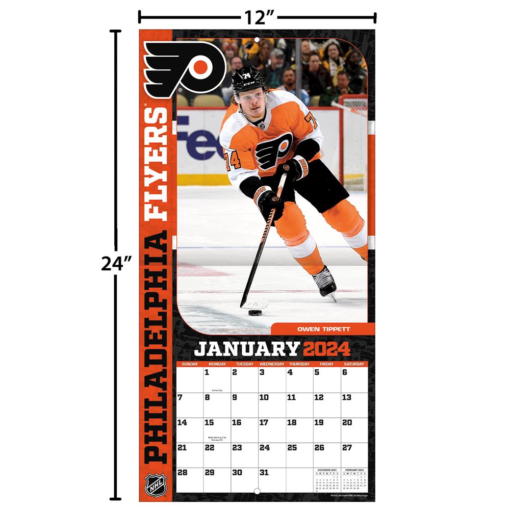 NHL Philadelphia Flyers 2024 Wall Calendar