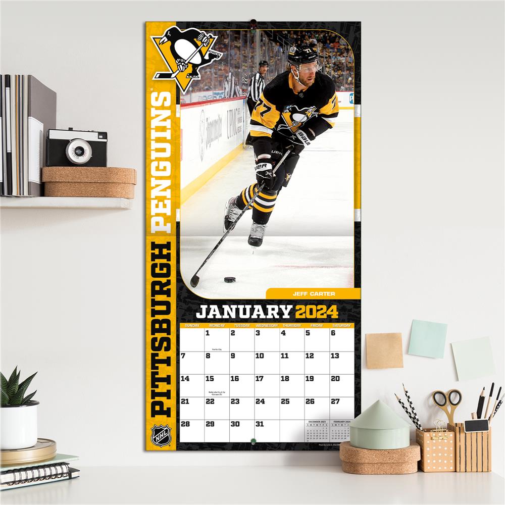 NHL Pittsburgh Penguins 2024 Wall Calendar