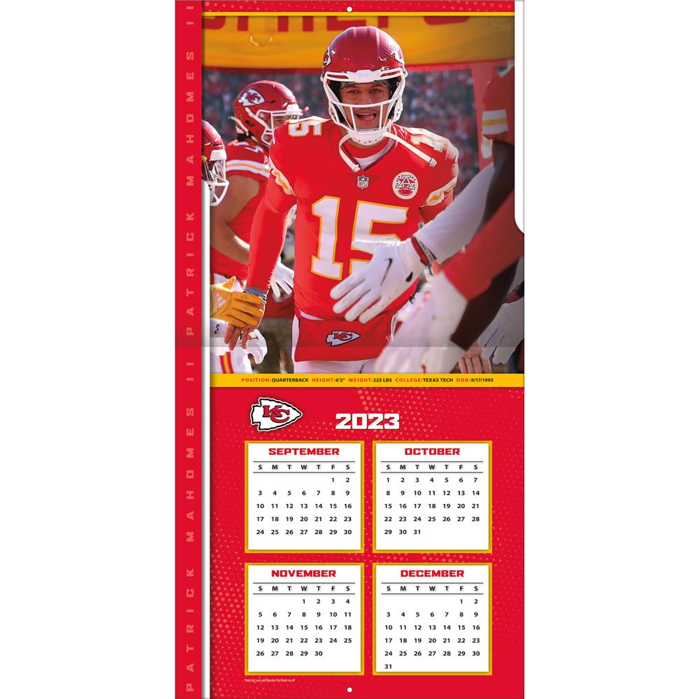 NFL Patrick Mahomes Kansas City Chiefs 2024 Wall Calendar