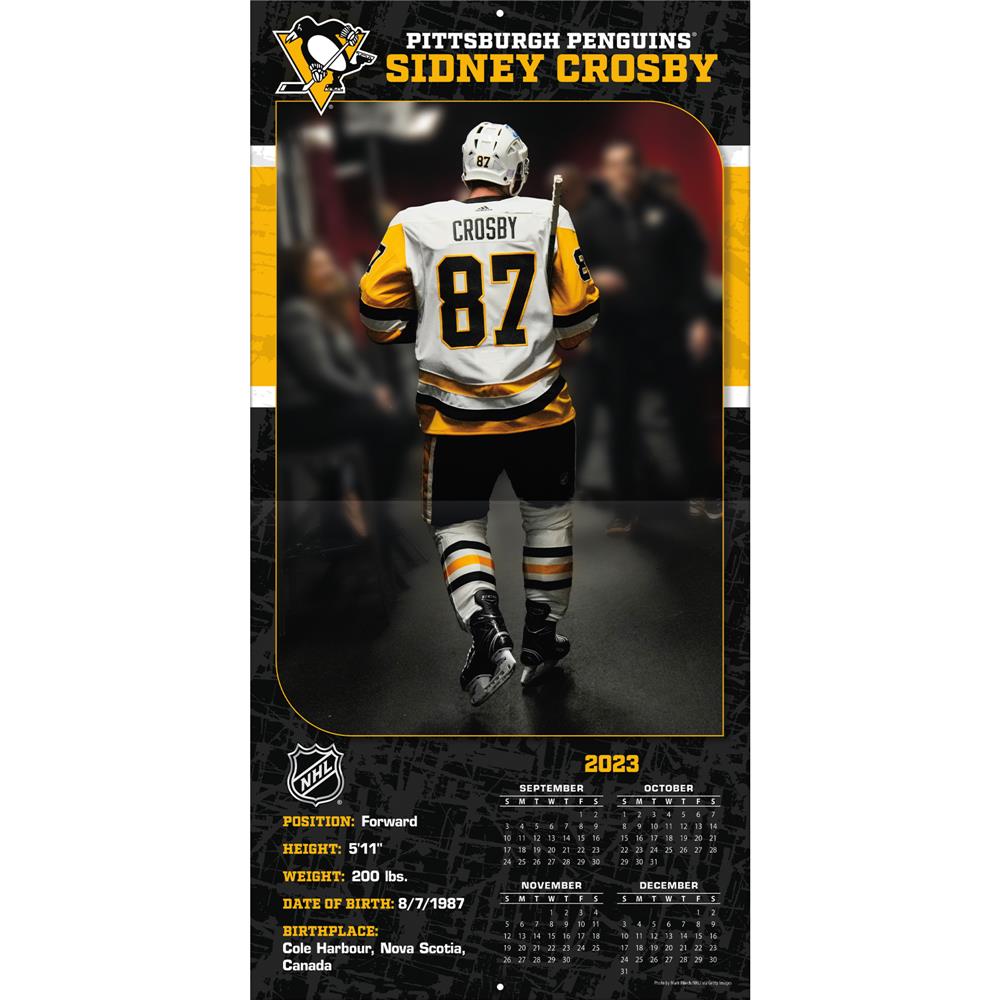NHL Sidney Crosby Pittsburgh Penguins 2024 Wall Calendar