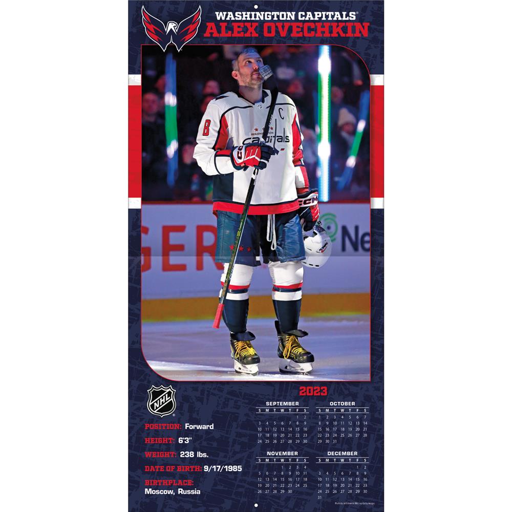 NHL Alex Ovechkin Washington Capitals 2024 Wall Calendar