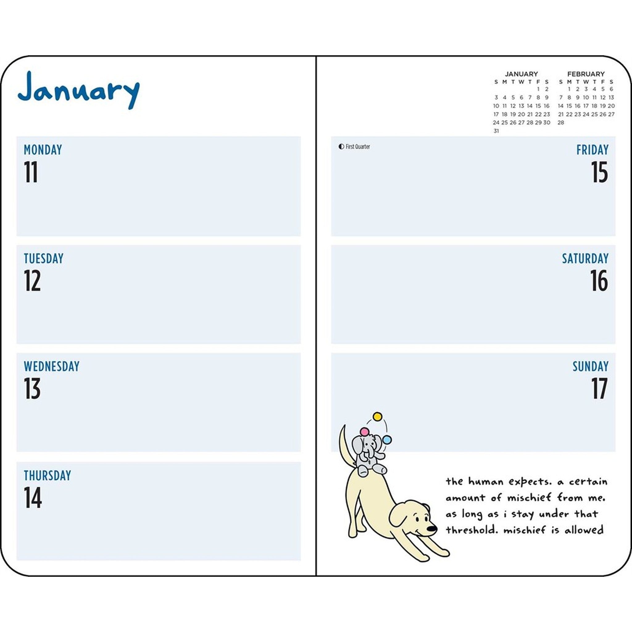 Thoughts of Dog 2027 Engagement Calendar
