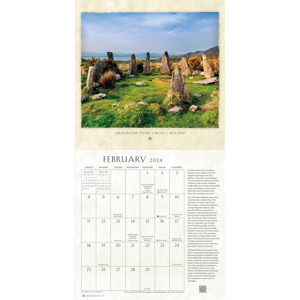 Sacred Celtic Sites 2024 Wall Calendar product image