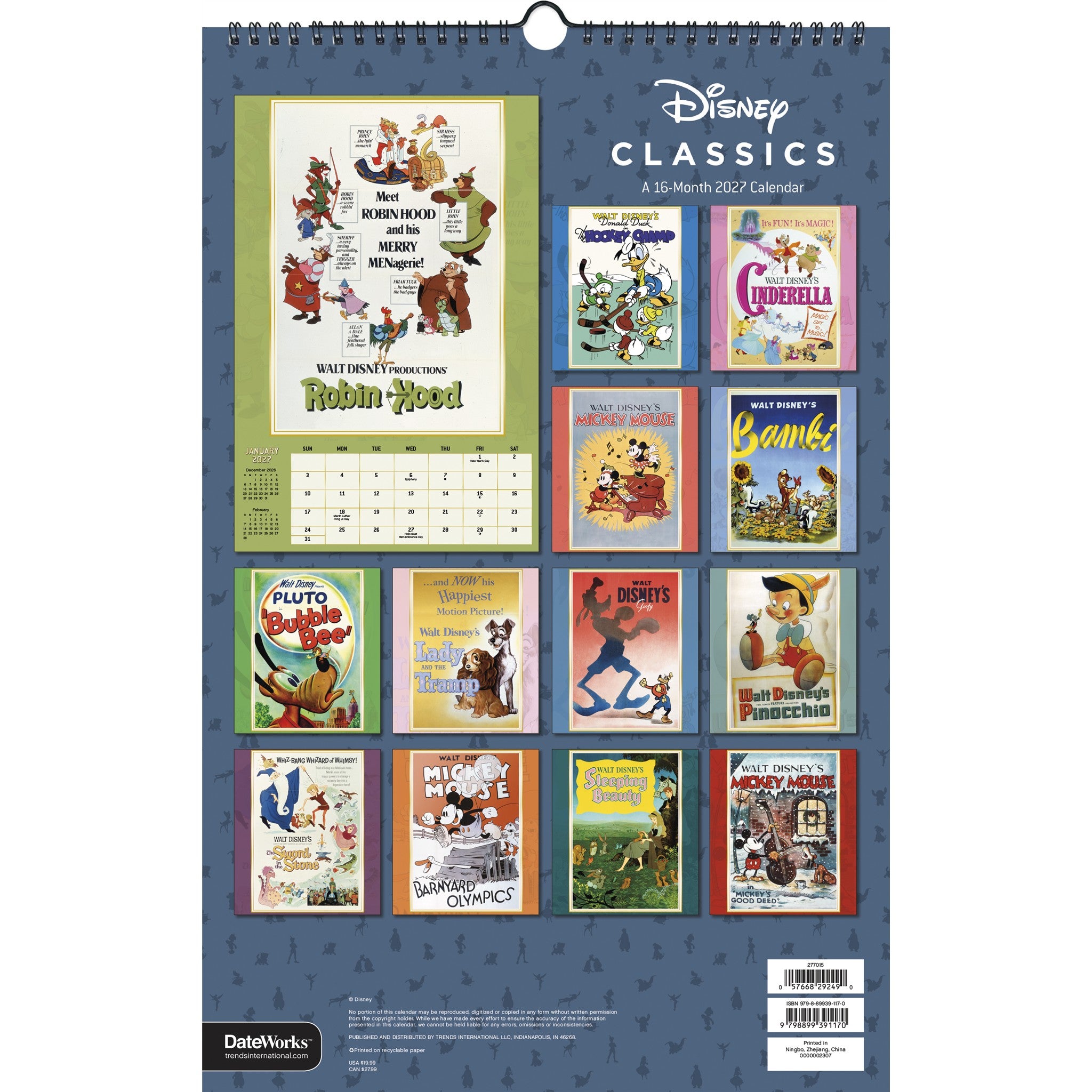 Disney Classic 2027 Poster Calendar - Online Only