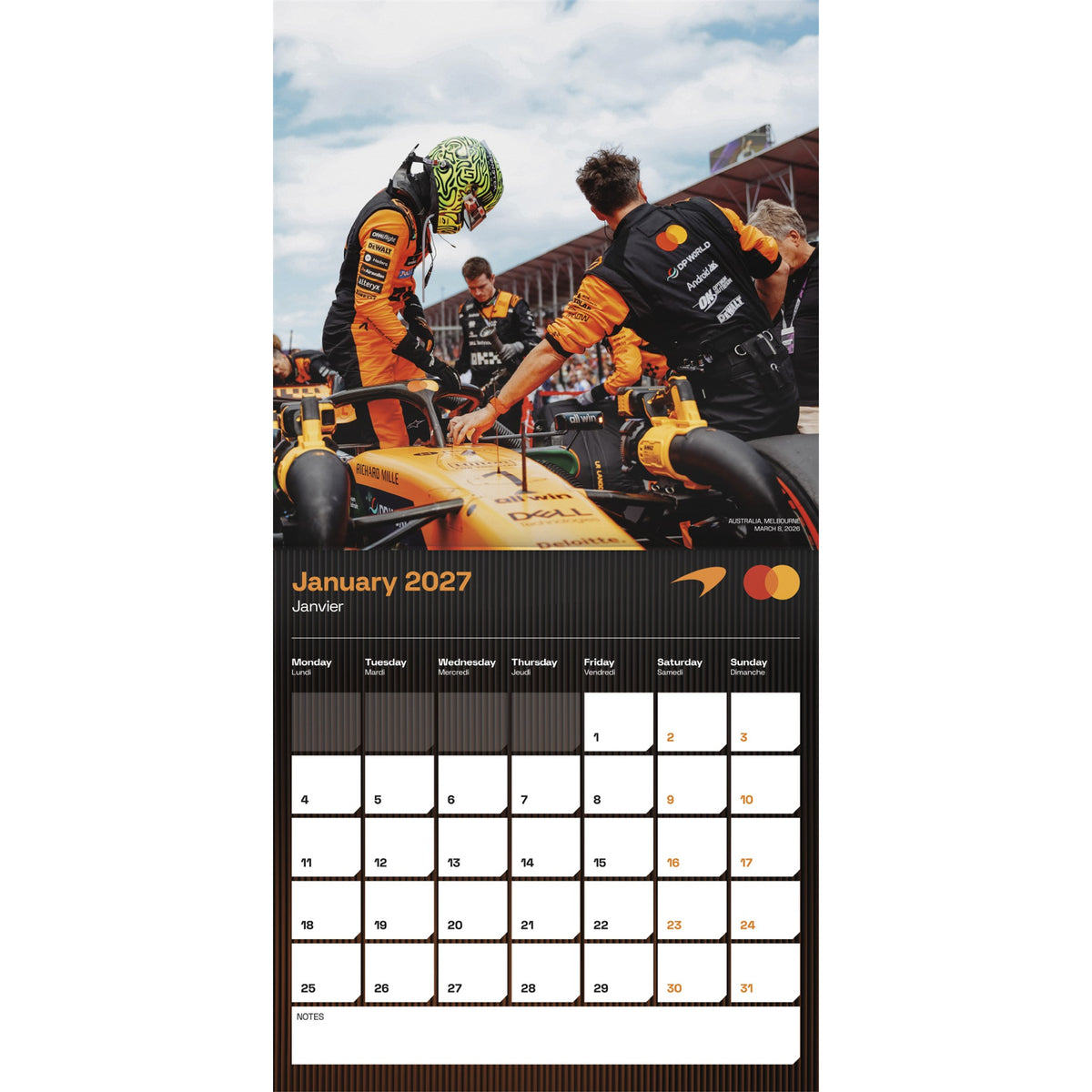 McLaren Racing 2027 Wall Calendar - Online Only