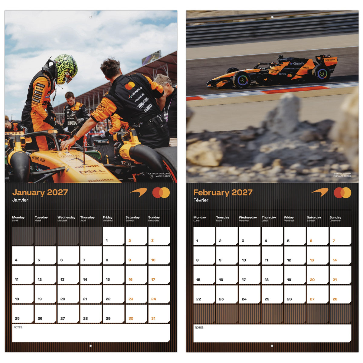 McLaren Racing 2027 Wall Calendar - Online Only