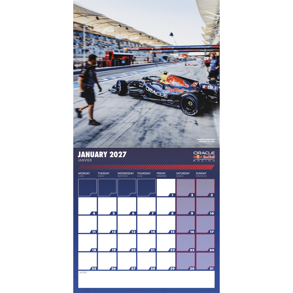 Oracle Red Bull Racing 2027 Wall Calendar - Online Only