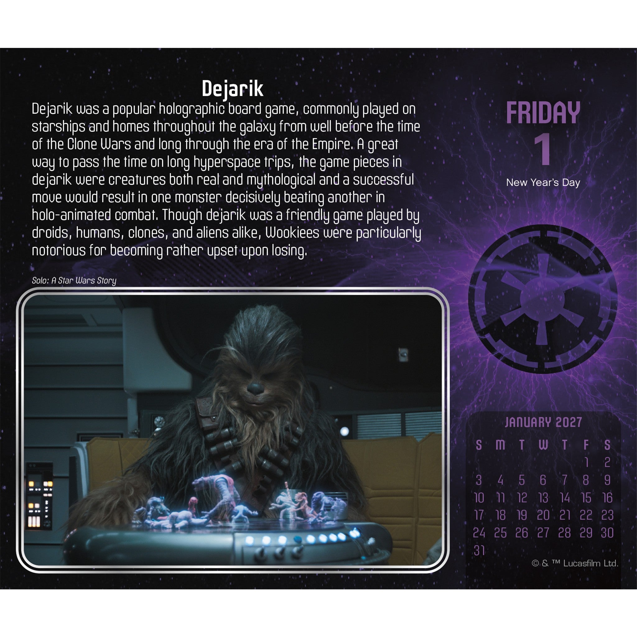 Star Wars 2027 Box Calendar