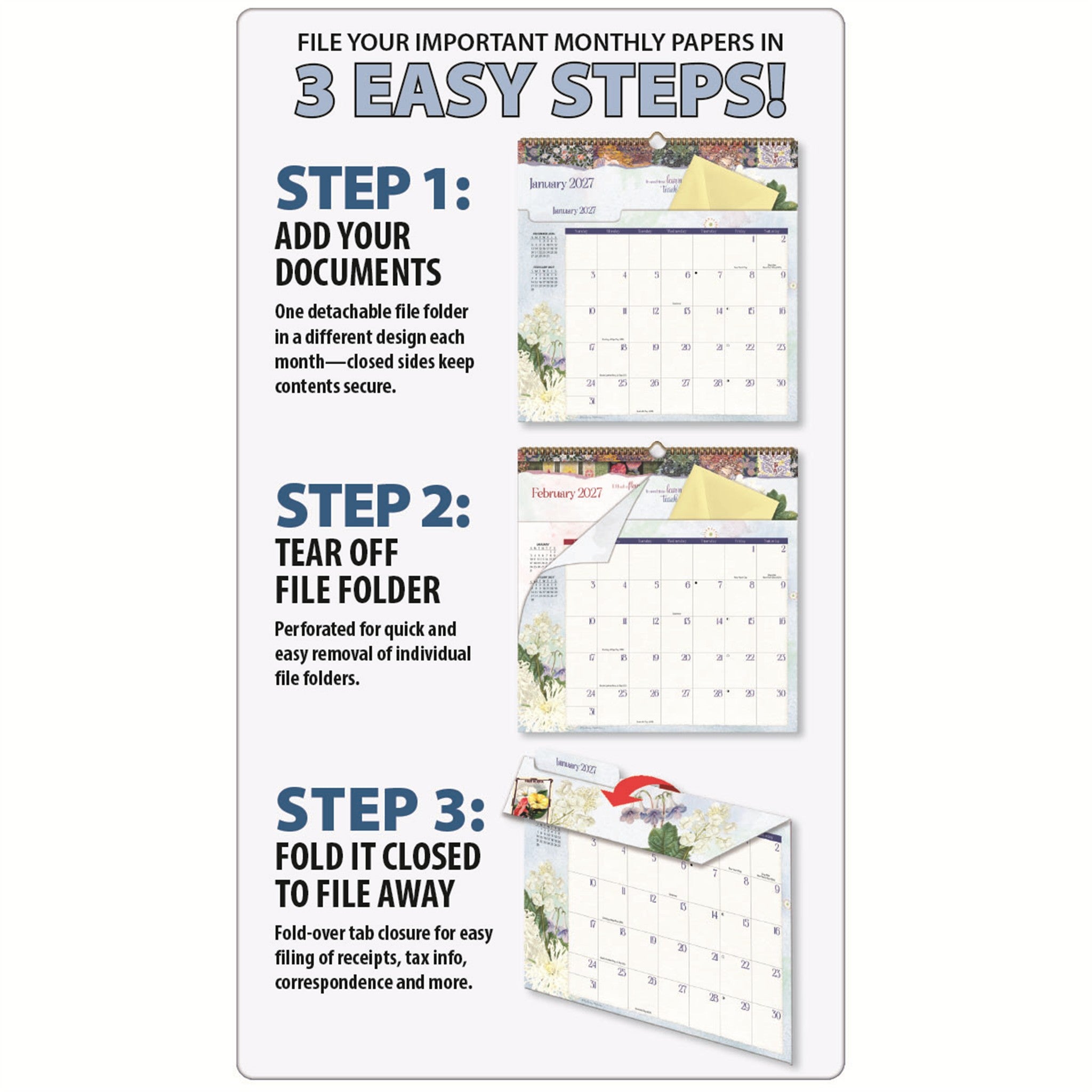 Botanical Gardens File It 2027 Wall Calendar - Online Only