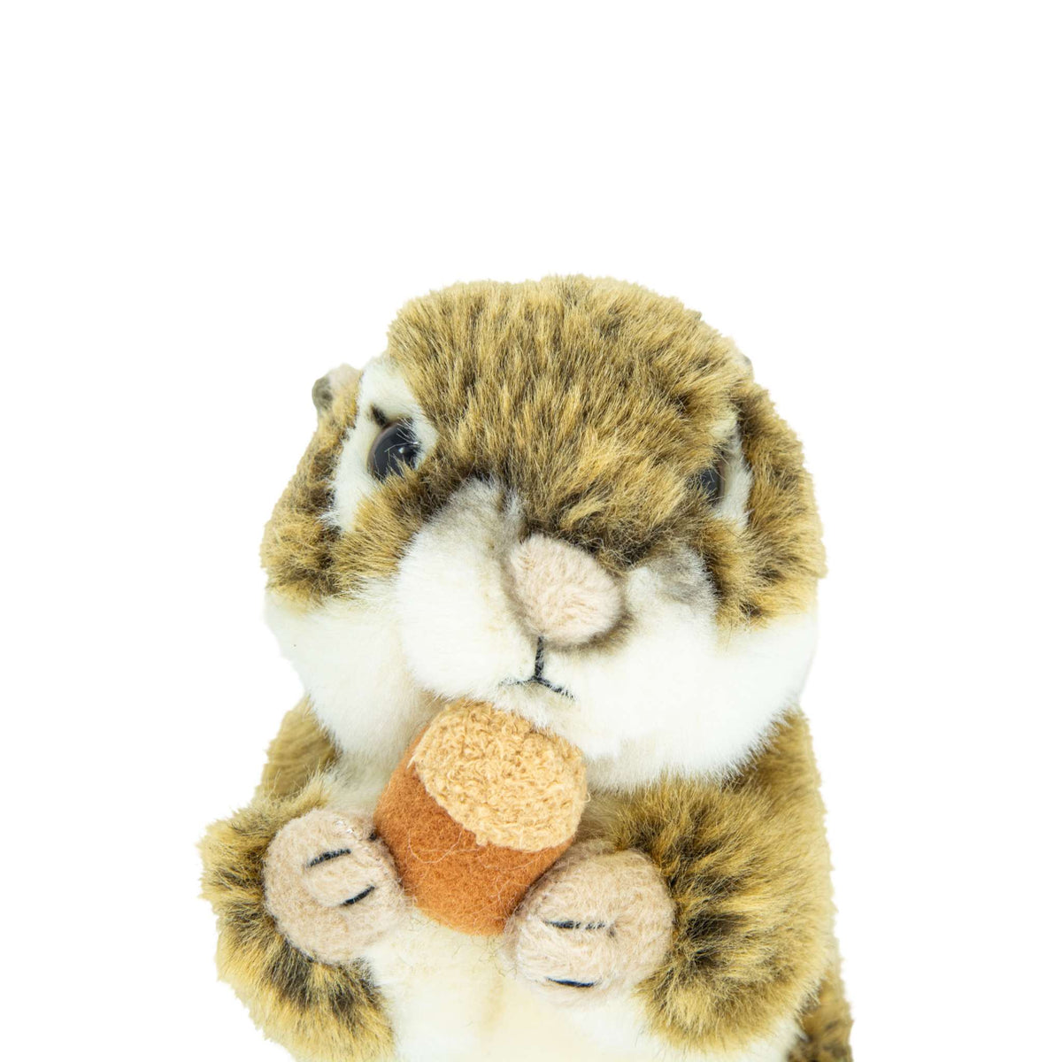 Lifelike Standing Brown Squirrel Plush 7in