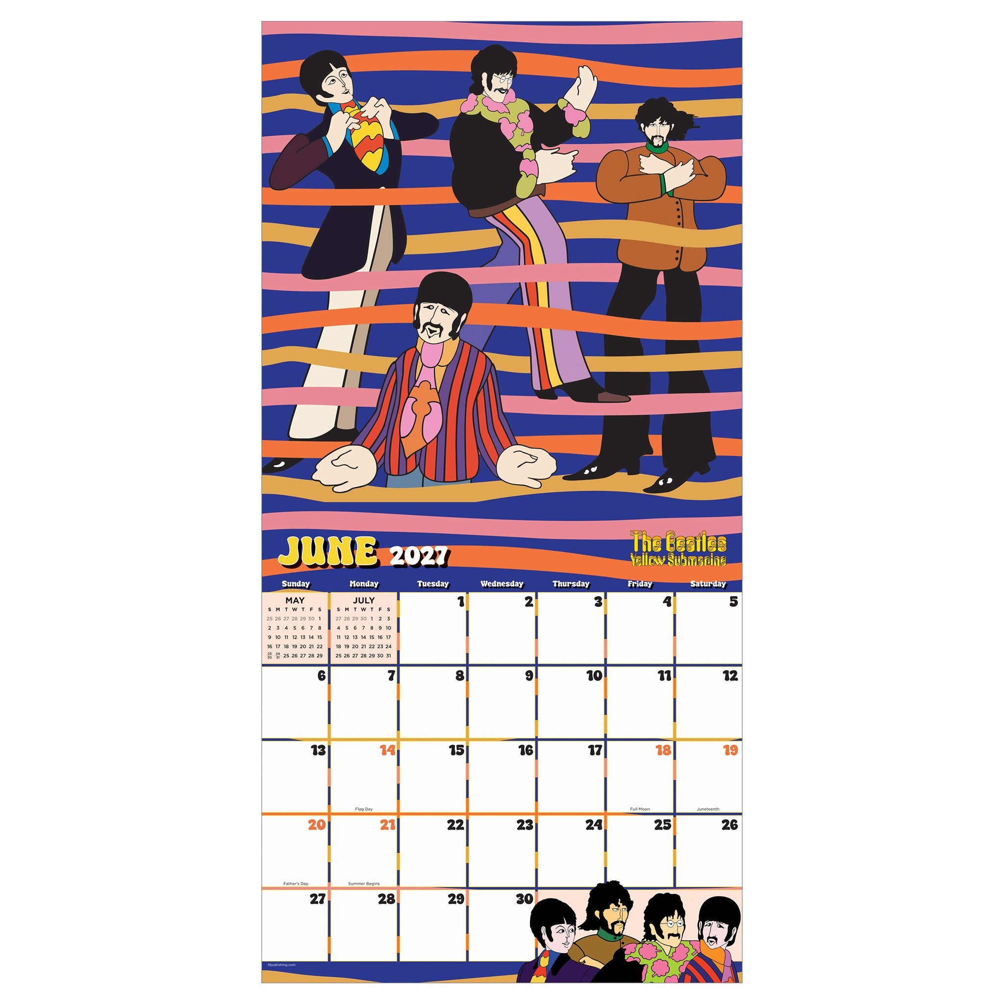 Beatles Yellow Submarine 2027 Wall Calendar - Online Only