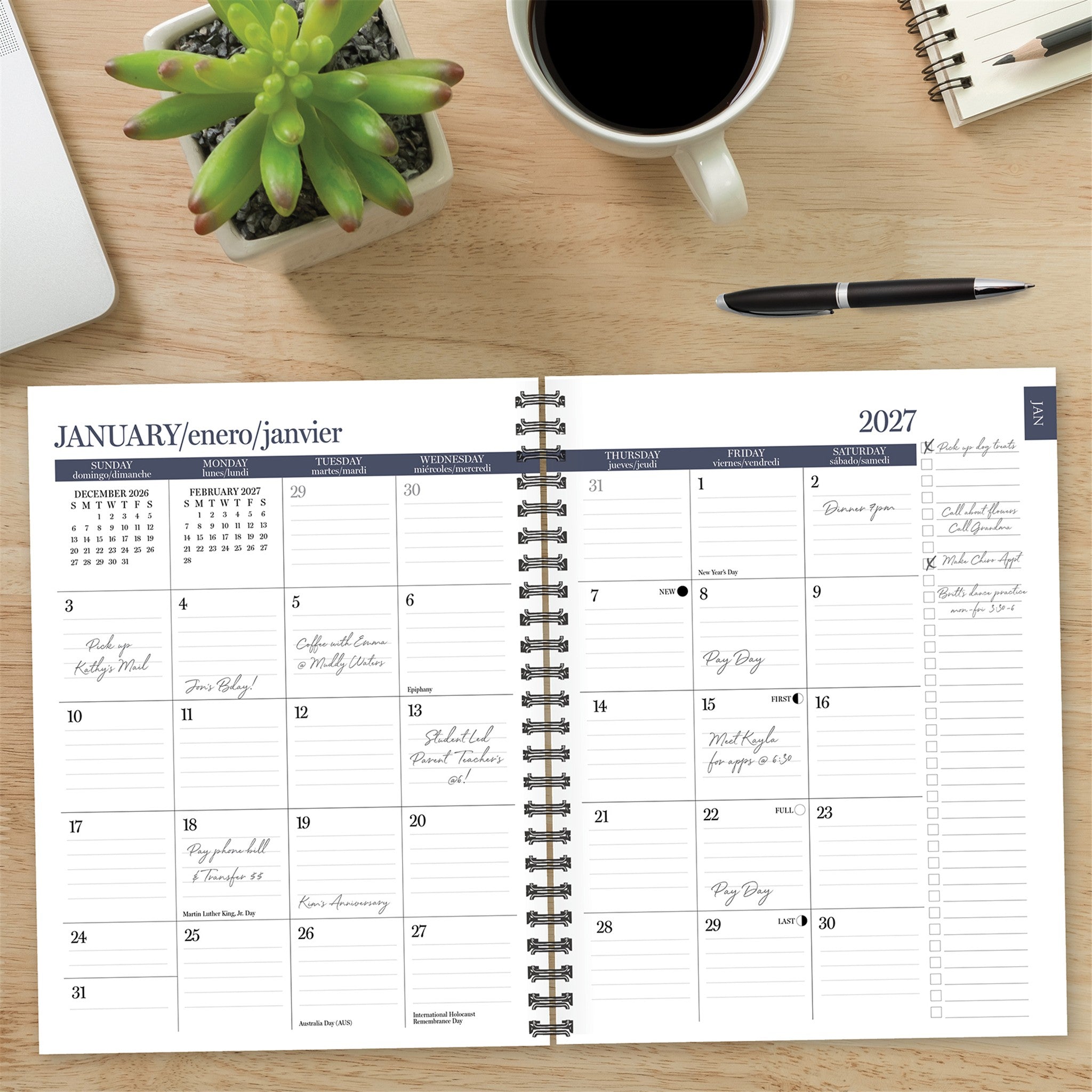 Contemporary Black Exclusive 2027 Engagement Calendar