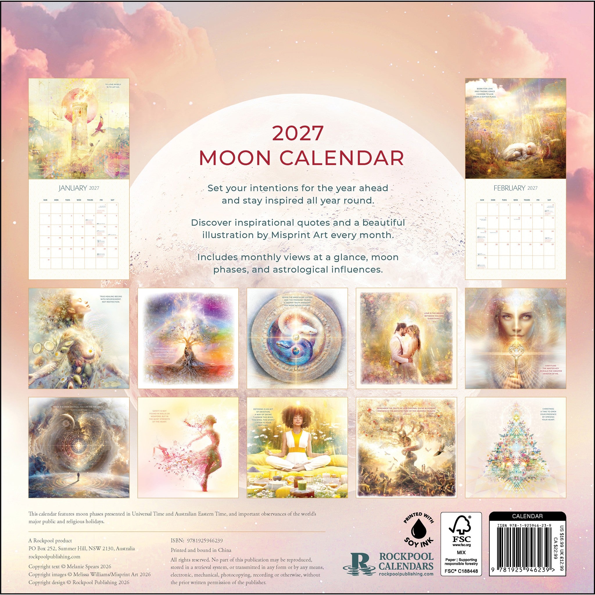Moon 2027 Wall Calendar